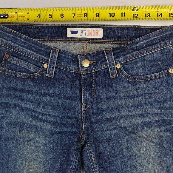 Lev's Demi Curve Size 5M Womens Juniors 30 Inch Inseam Blue Denim Straight Jeans - Picture 3 of 12